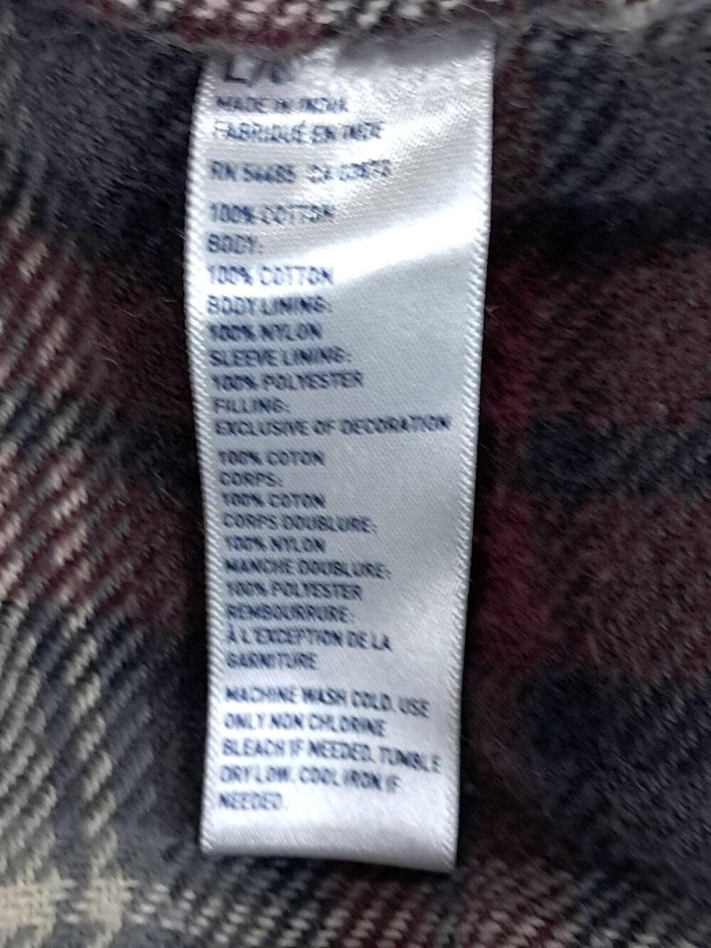 American Eagle Outfitters Canvas Bomber Jacket Men Large Black Flannel Lined - Picture 9 of 10
